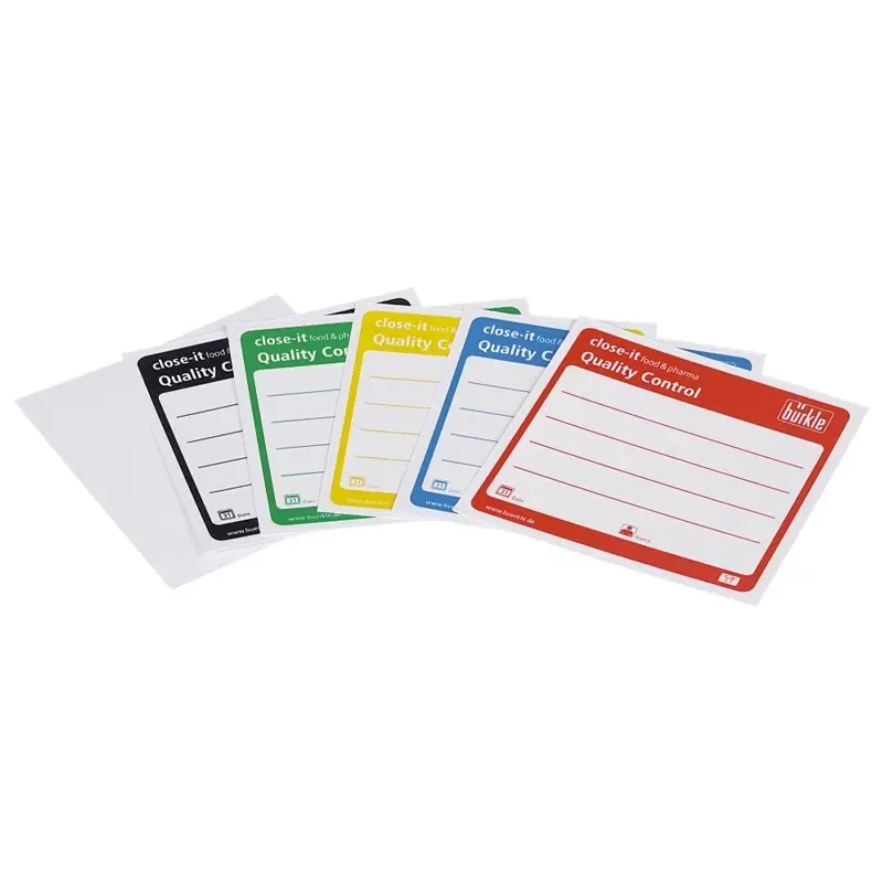Close-it etiket onbedrukt Food & Pharma 95x95 mm wit
