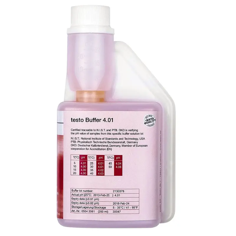 Kalibratieoplossing met certificaat pH 7,01 testo