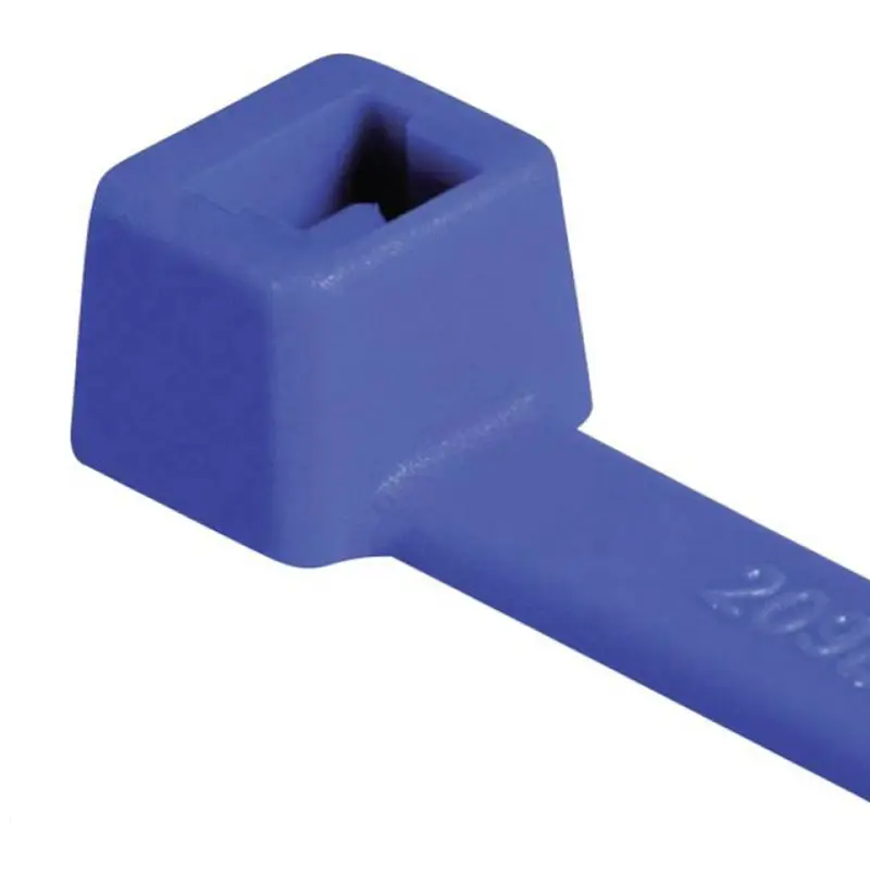 Collier de serrage HellermannTyton PA66 série T, polyamide bleu, 200 mm