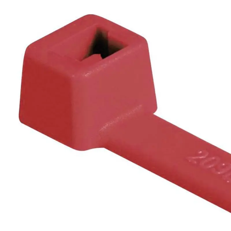 Collier de serrage HellermannTyton PA66 série T, polyamide rouge, 200 mm