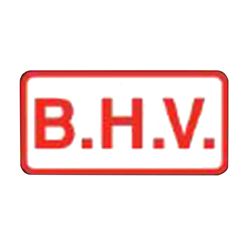 Helmet emblem Ready Ply BHV 80x40 mm red on white