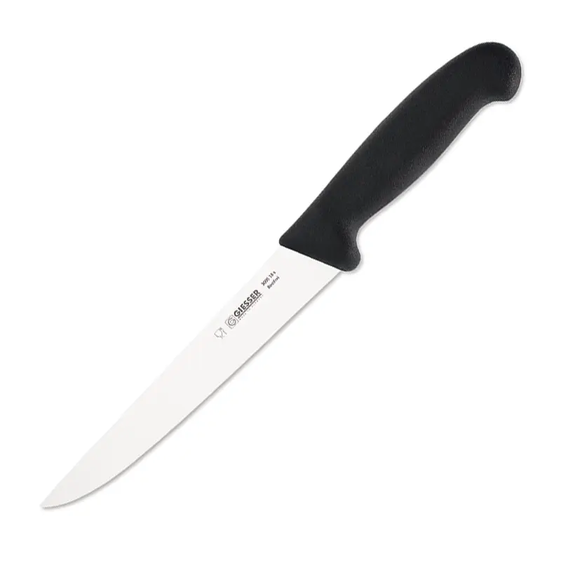 Couteau à lame Giesser 3005, lame de 18 cm, noir