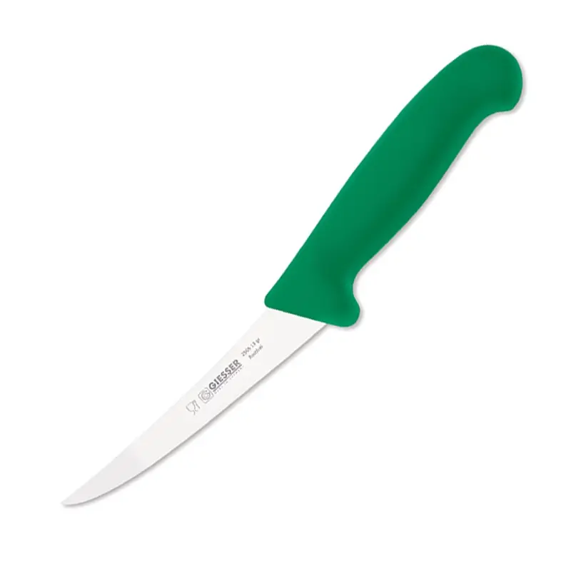 Couteau à désosser semi-flexible Giesser 2505, lame de 13 cm, vert