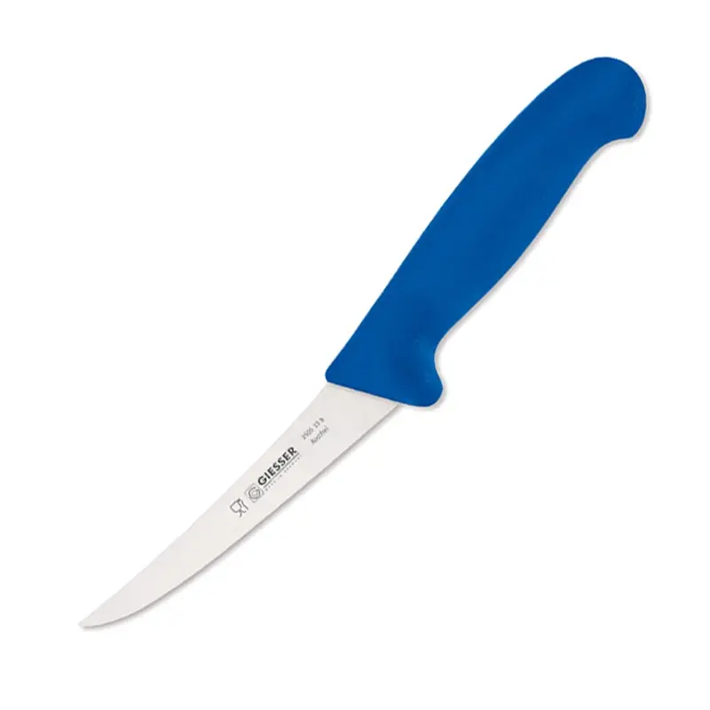 Couteau à désosser semi-flexible Giesser 2505, lame de 13 cm, bleu