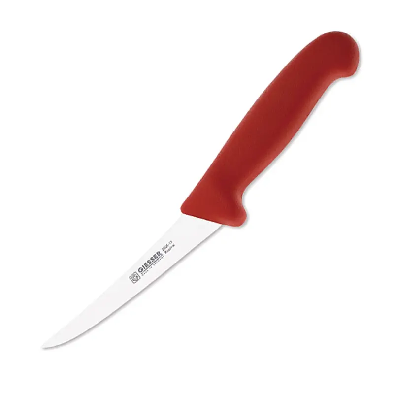 Couteau à désosser semi-flexible Giesser 2505, lame de 13 cm, rouge