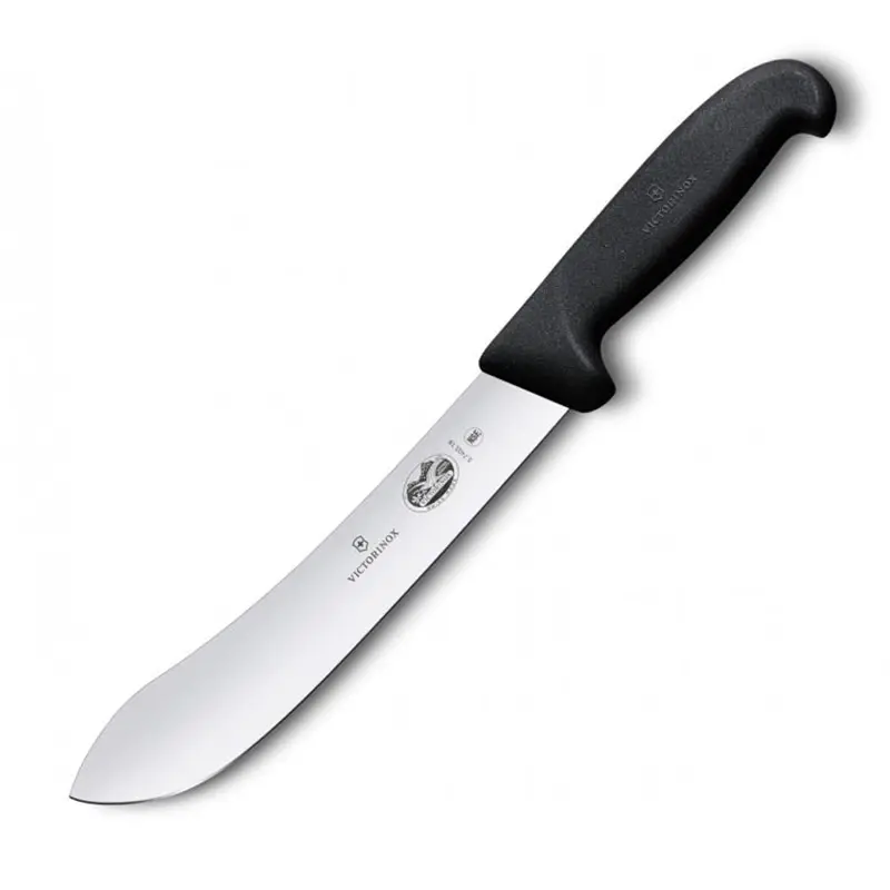 Couteau de boucher Victorinox Fibrox 5.7403.18, lame de 18 cm, noir