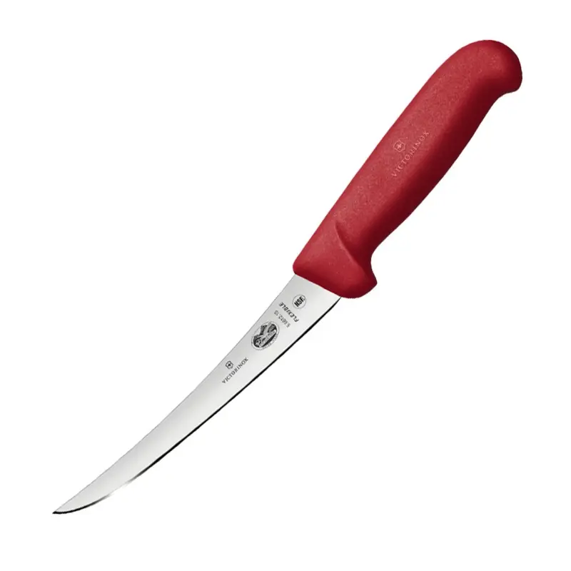 Couteau à désosser Victorinox Fibrox 5.6611.12, lame flexible, 12 cm, rouge