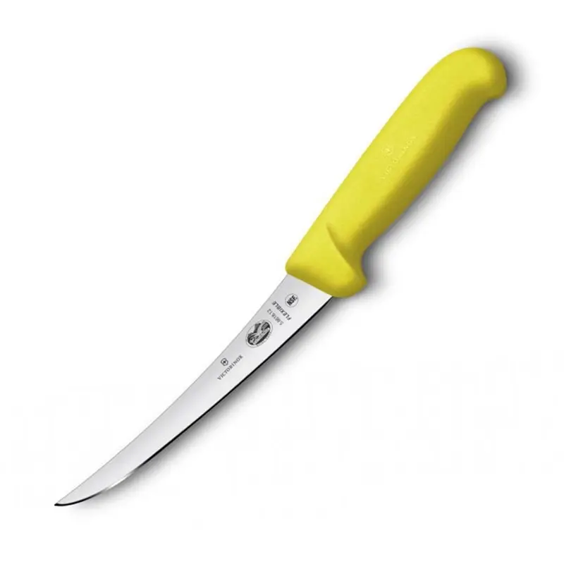 Victorinox Fibrox 5.6618.12 uitbeenmes flexibel lemmet 12 cm geel