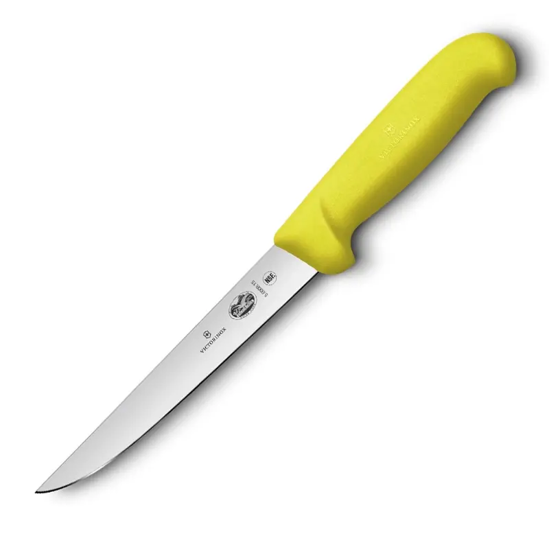 Victorinox Fibrox 5.6008.15 uitbeenmes breed lemmet 15 cm geel