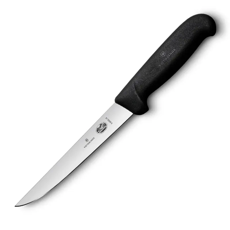 Couteau à désosser Victorinox Fibrox 5.6003.15, lame large 15 cm, noir
