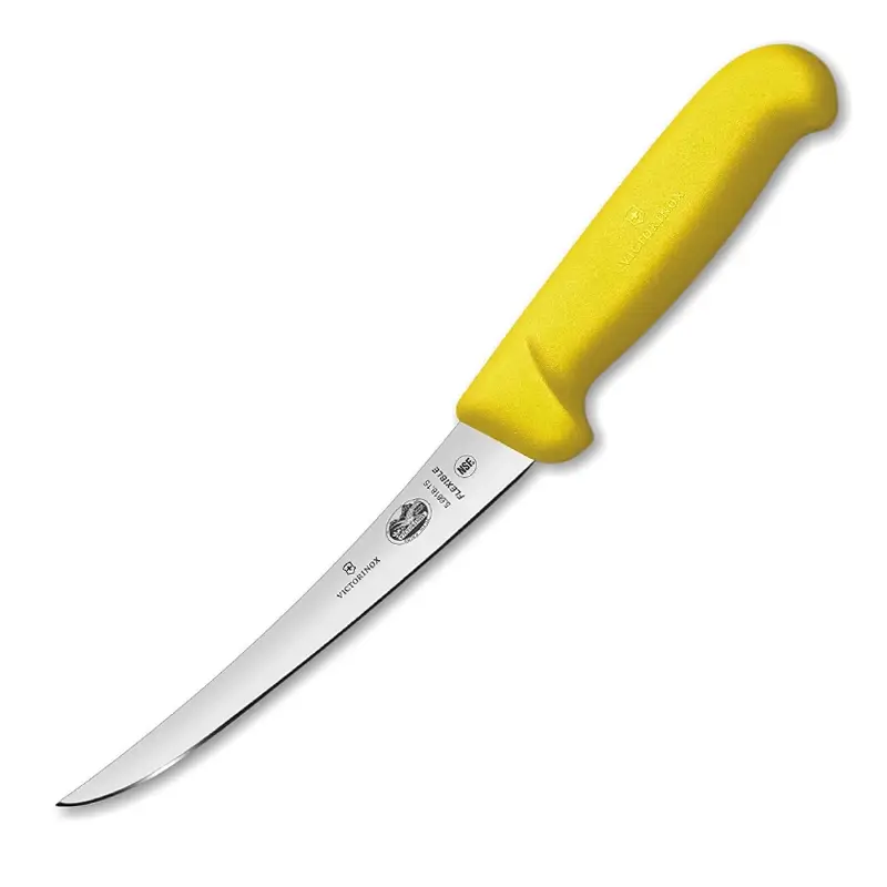 Victorinox Fibrox 5.6618.15 uitbeenmes flexibel lemmet 15 cm geel