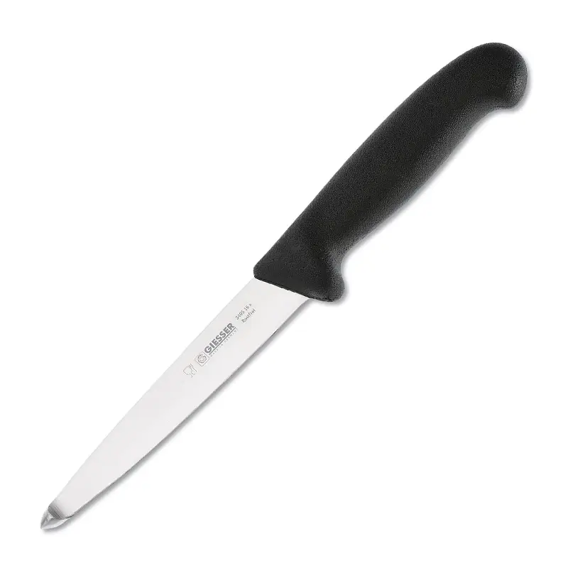 Couteau à entrailles Giesser 3405-16, pointe ogive, 16 cm, noir