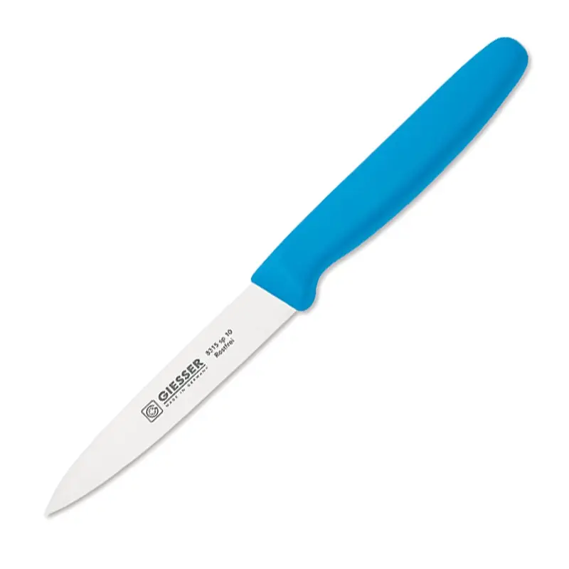 Couteau à légumes Giesser 8315 sp, lame de 10 cm, bleu clair