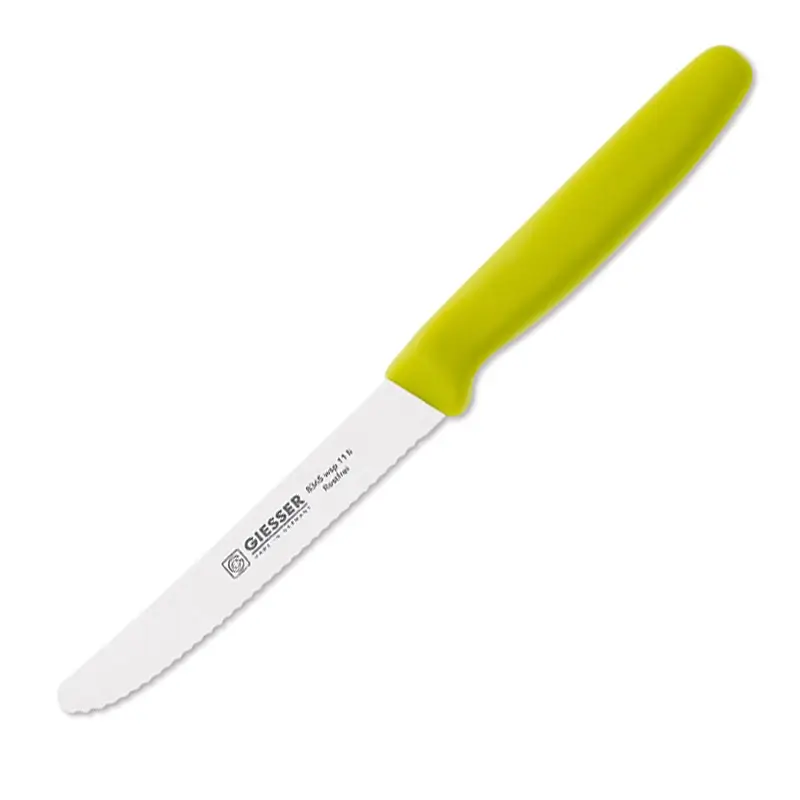 Giesser 8365 wsp universal serrated knife 11 cm blade lime green