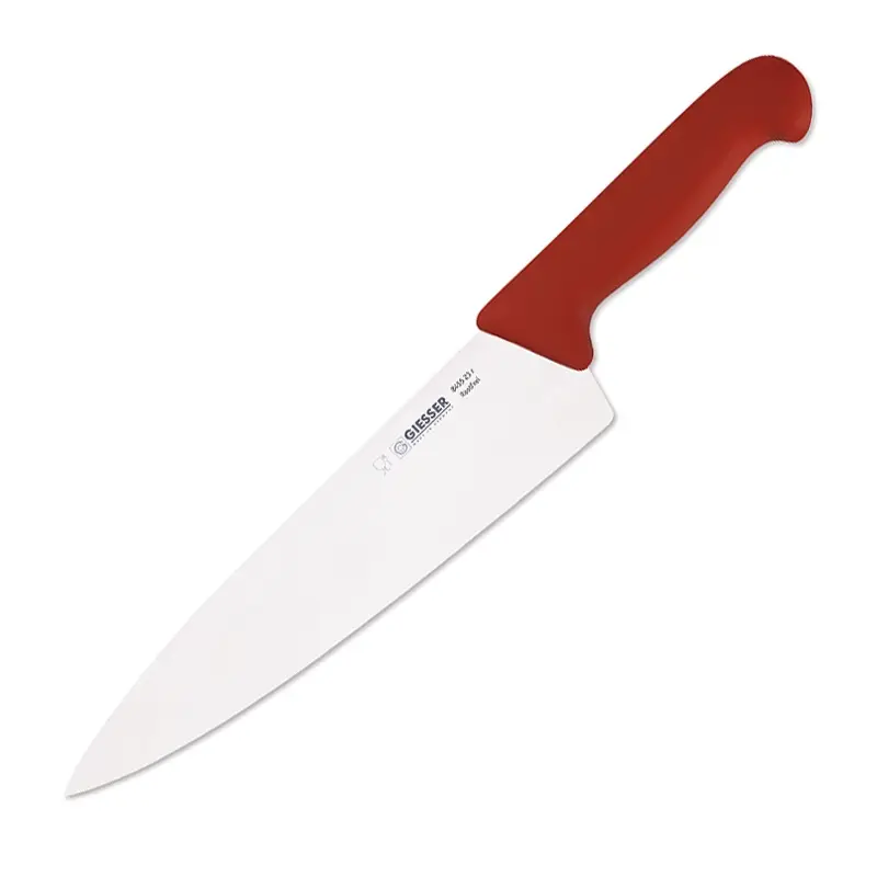 Couteau de chef Giesser 8455, lame de 23 cm, rouge