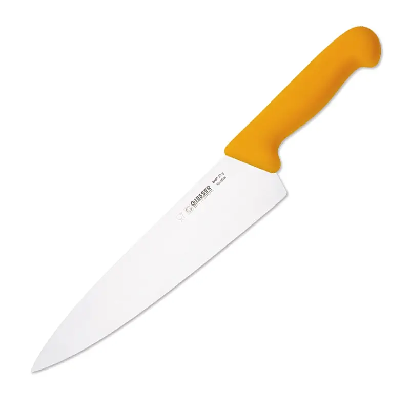 Couteau de chef Giesser 8455, lame de 23 cm, jaune