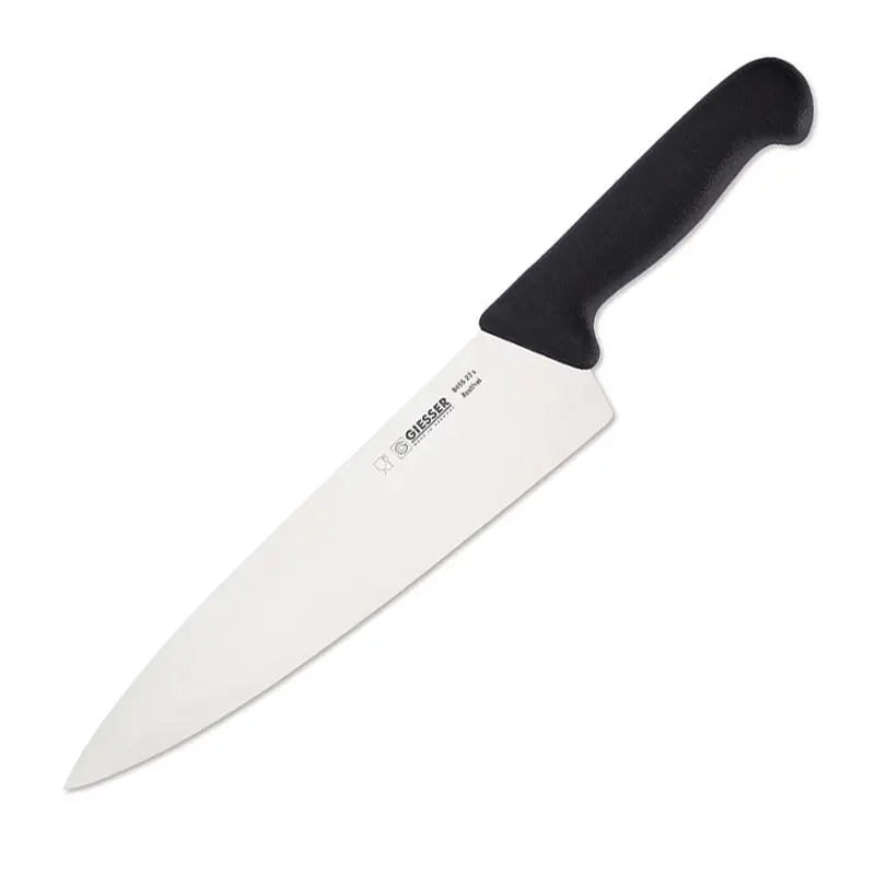 Couteau de chef Giesser 8455, lame de 23 cm, noir