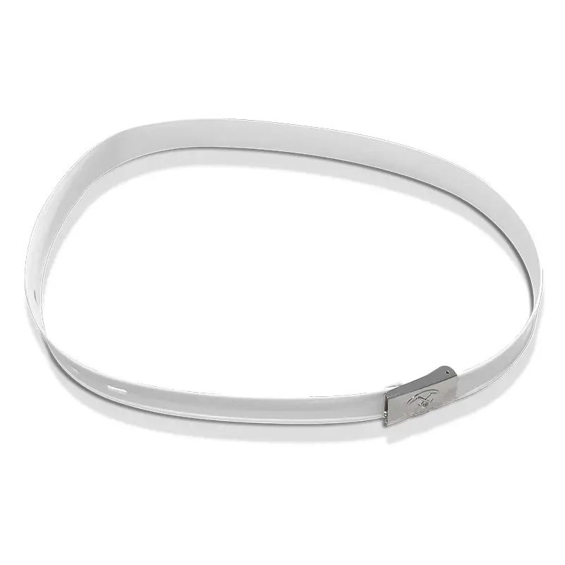 Plastic knife holder for 1 knife complete with strap white