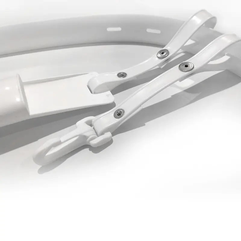 Plastic knife holder for 1 knife complete with strap white