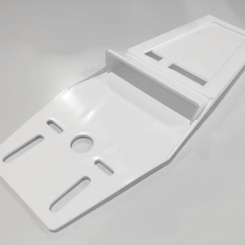 White plastic knife holder for 2-3 knives