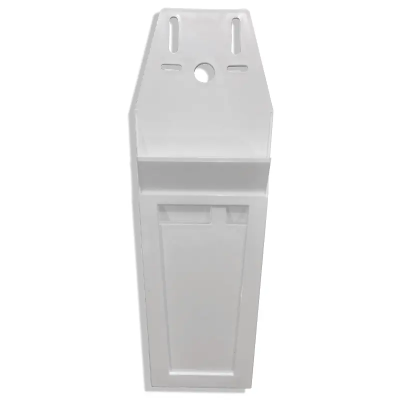 White plastic knife holder for 2-3 knives