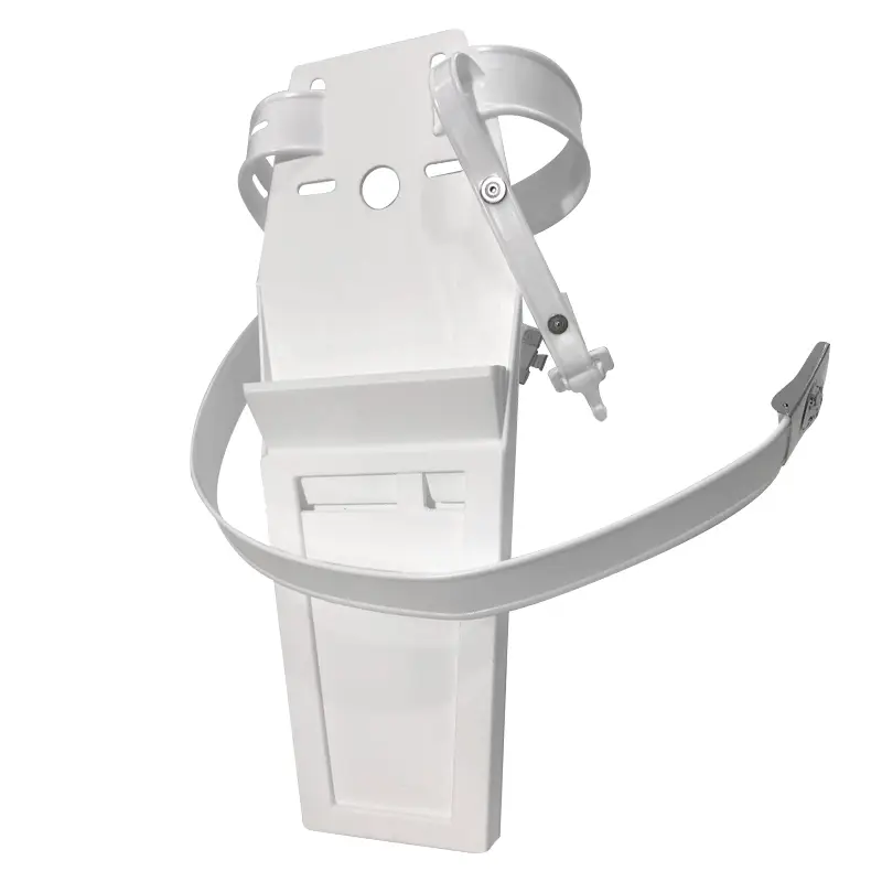 Porte-couteaux en plastique blanc pour 2 à 3 couteaux, avec sangle.