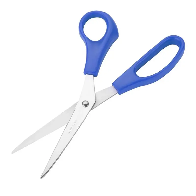 Kitchen scissors stainless steel handle blue