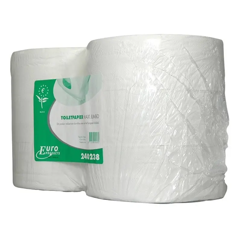Papier toilette recyclé Euro Products Maxi Jumbo 2 plis, 380 mètres, blanc