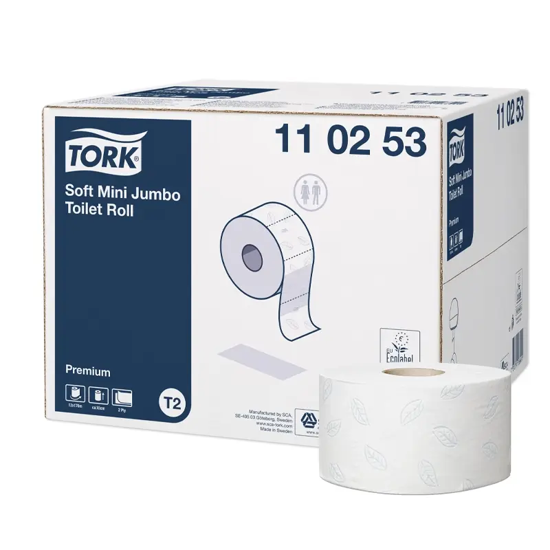 Tork zacht toiletpapier Mini Jumbo 2-laags Premium T2 wit