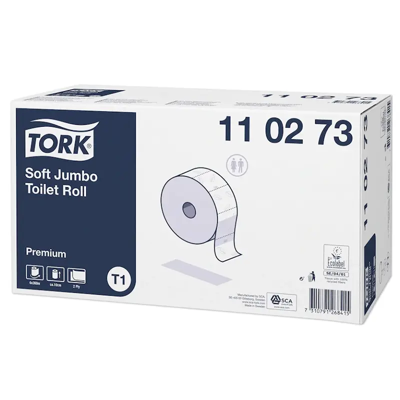 Papier toilette doux Tork Jumbo 2 plis Premium T1 blanc