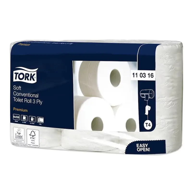Tork Soft Traditional toilet paper 3-ply T4 250 sheets white