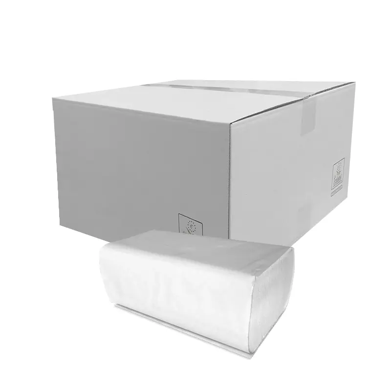 Euro Products handdoekpapier Z-vouw tissue 2-laags 210x240 mm wit
