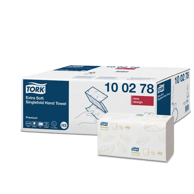 Essuie-tout Tork extra doux 2 plis en Z H3 blanc