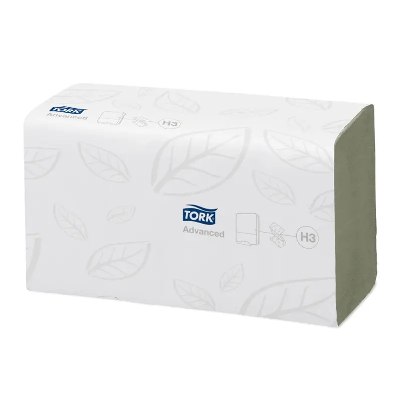 Essuie-tout verts Tork Z-fold Advanced H3 à 2 plis
