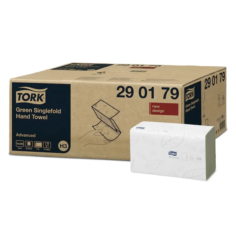 Essuie-tout verts Tork Z-fold Advanced H3 à 2 plis