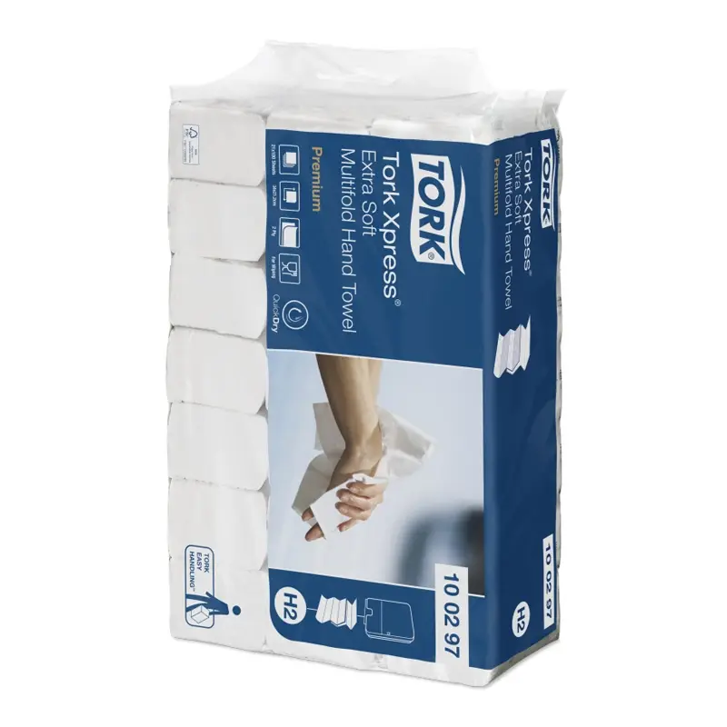 Essuie-tout Tork Xpress extra doux, pliables, 2 plis, blancs