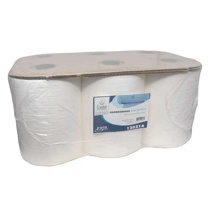 Euro Products Motion cellulose paper towel roll 2-ply glued 140 meters white