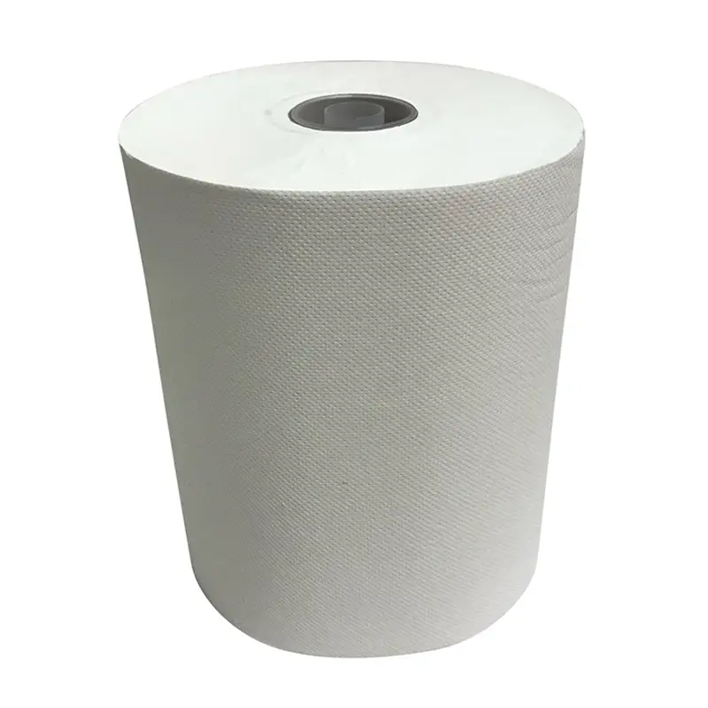 Rouleau d'essuie-tout en cellulose Euro Products Mini Matic Plus, 2 plis, 130 mètres, blanc