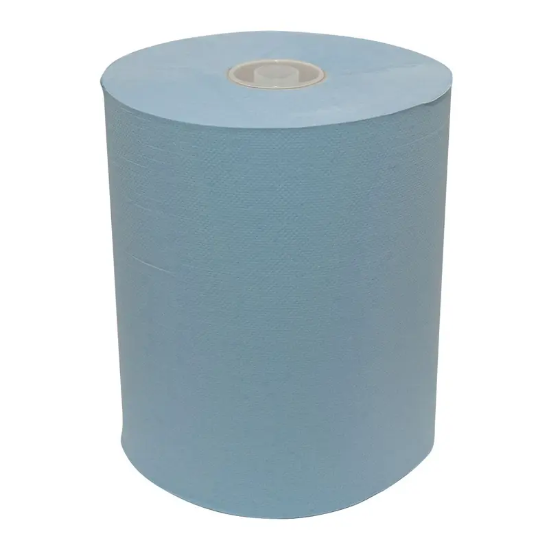 Rouleau d'essuie-tout en cellulose Euro Products Mini Matic XL, 2 plis, 165 mètres, bleu