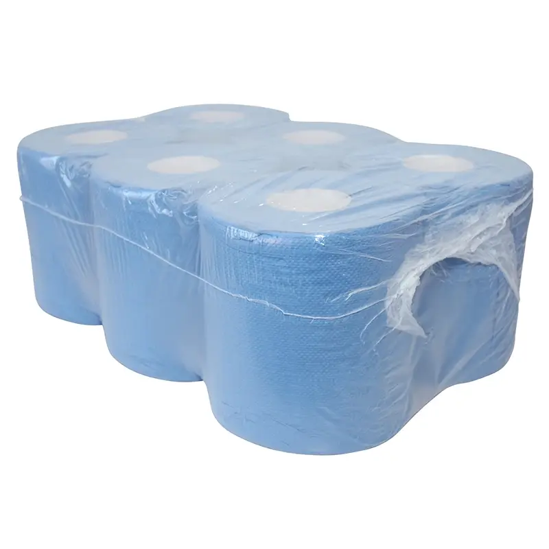 Papier de nettoyage Euro Products midi 2 plis recyclé 150 mètres bleu