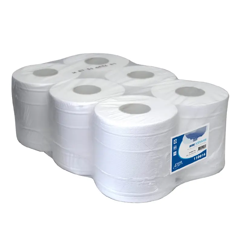 Euro Products poetspapier midi 2-laags cellulose verlijmd 160 meter wit