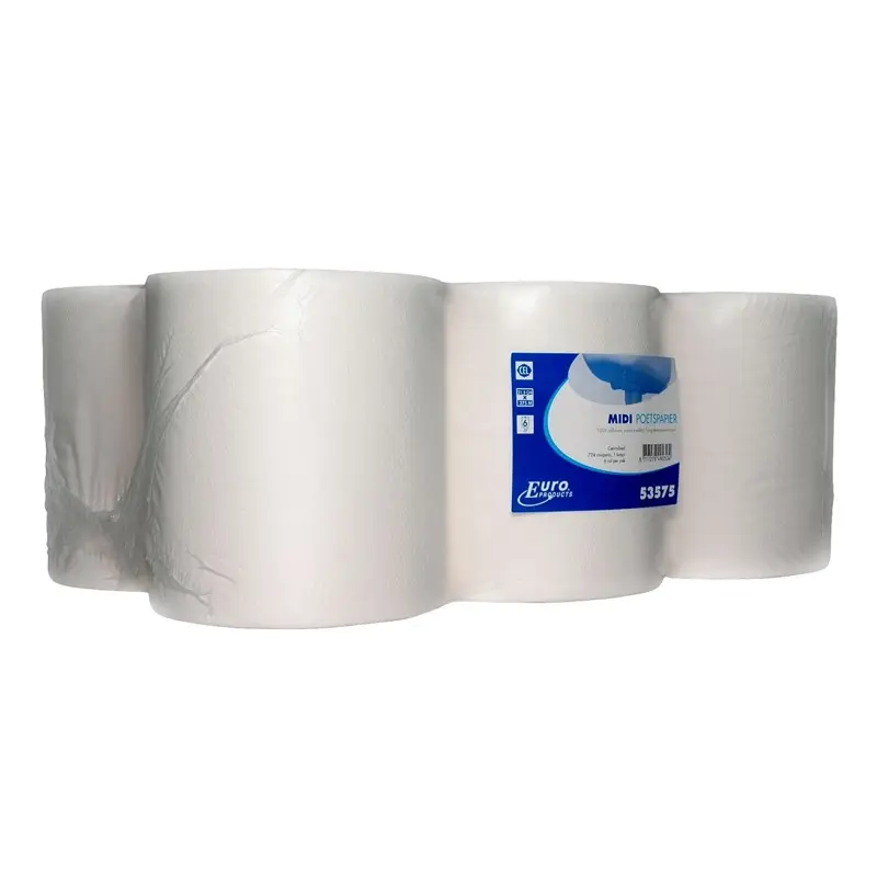 Rouleau de nettoyage Euro Products midi euro cellulose épaisse 1 pli 275 mètres blanc