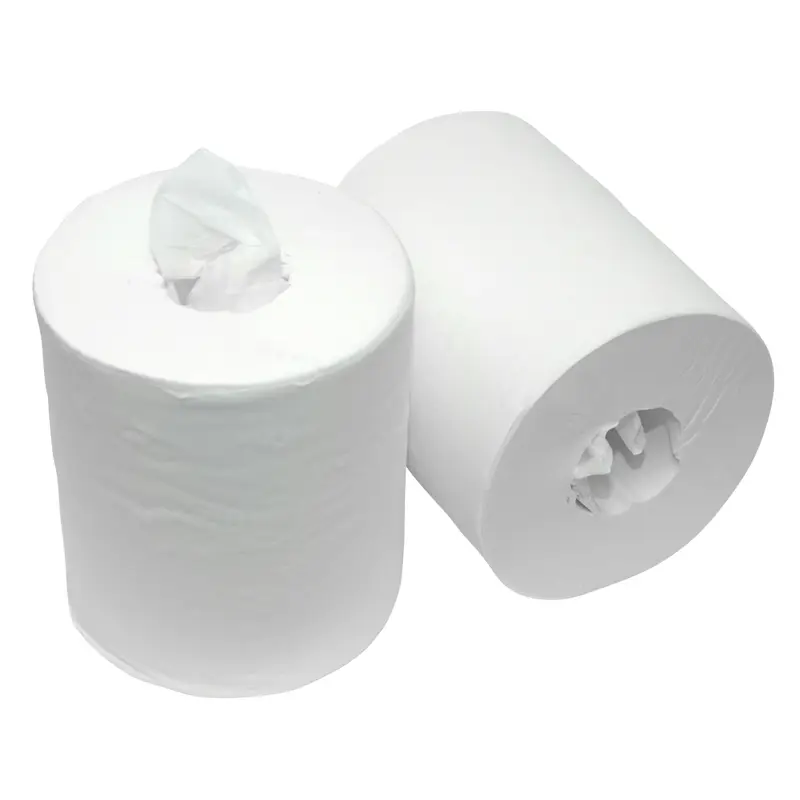 Papier de nettoyage Euro Products midi sans mandrin, 1 pli de cellulose, blanc, 280 mètres