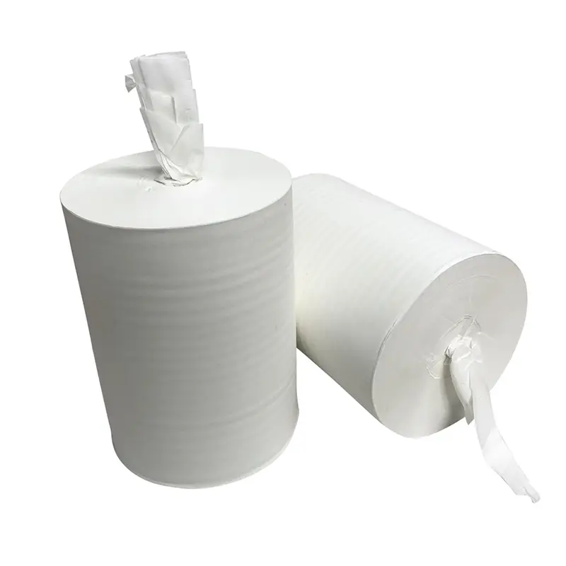 Papier de nettoyage Euro Products midi sans mandrin, 1 pli de cellulose, blanc, 275 mètres