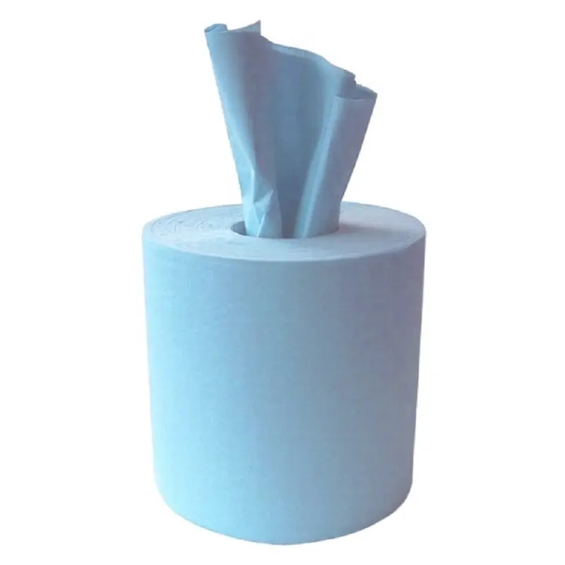 Papier de nettoyage Euro Products midi sans mandrin 1 pli recyclé 300 mètres bleu