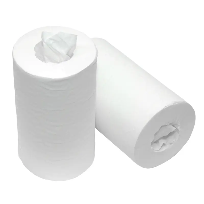 Papier de nettoyage Euro Products mini sans mandrin, 1 pli de cellulose, blanc, 120 mètres