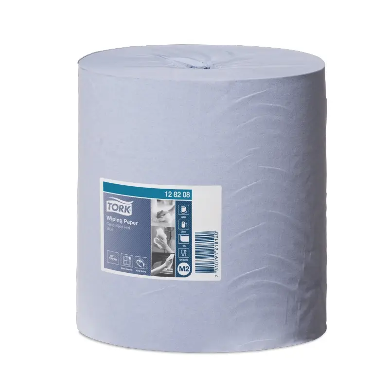 Papier de nettoyage Tork Wiping Centerfeed M2 midi 1 pli bleu