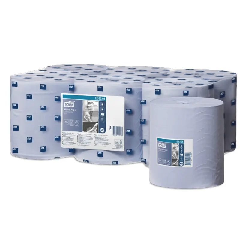 Papier de nettoyage Tork Wiping Centerfeed M2 midi 1 pli bleu