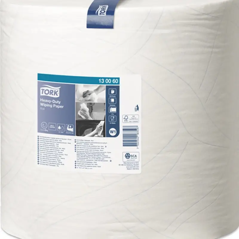 Tork cleaning paper industrial roll Heavy-Duty 2-ply W1 white