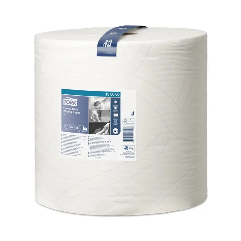 Tork cleaning paper industrial roll Heavy-Duty 2-ply W1 white